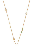 Multi-Way Necklace, 18k Yellow Gold with Turquoise, Ruby, Sapphire and Diamonds